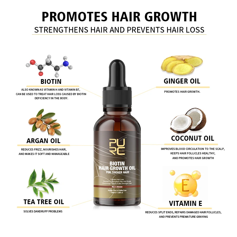 PURC Biotin Hair Oil Hair Grow - Caffeine Hair Serum review and price