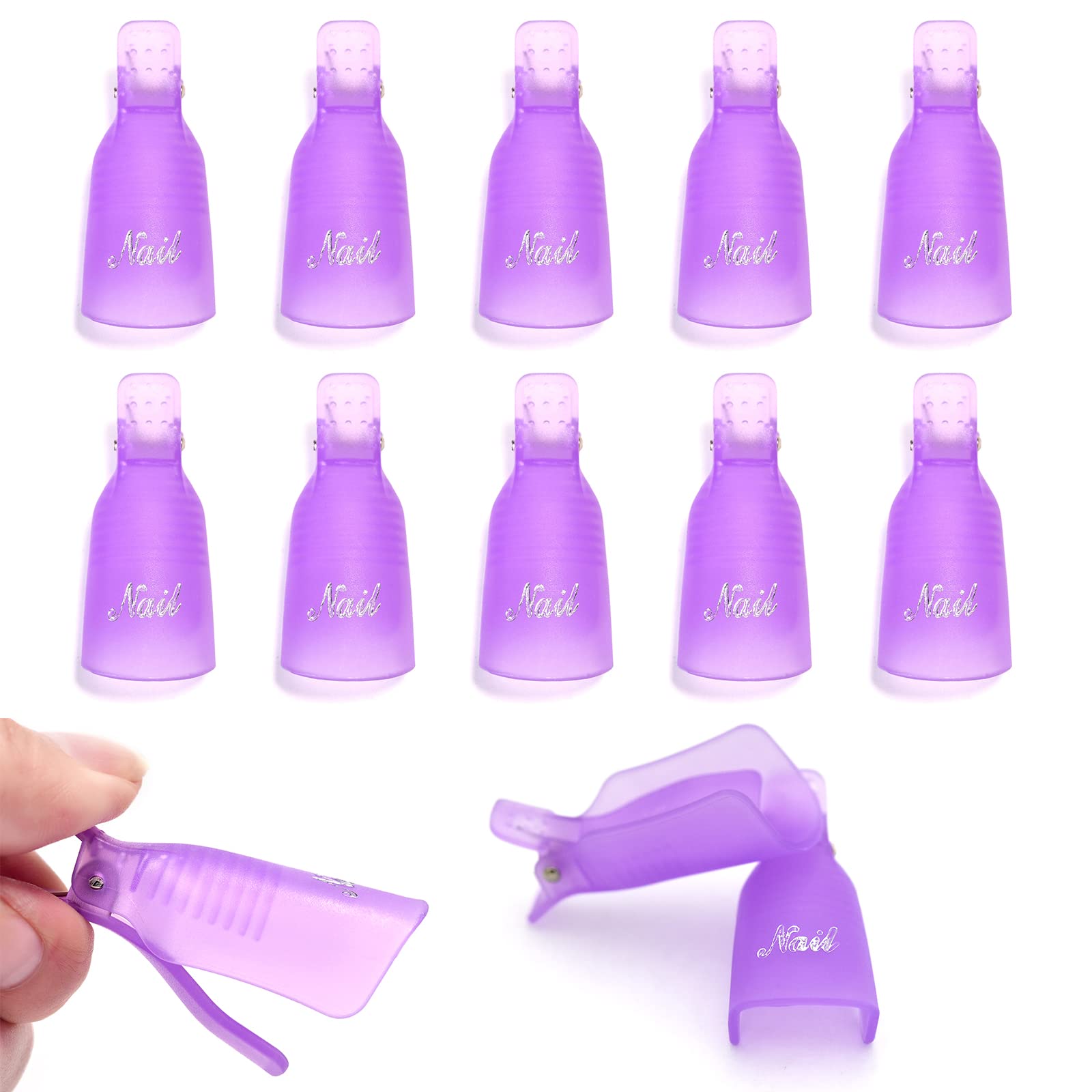 10Pcs Plastic Nail Art Soak Of - Hair Care Gel review and price