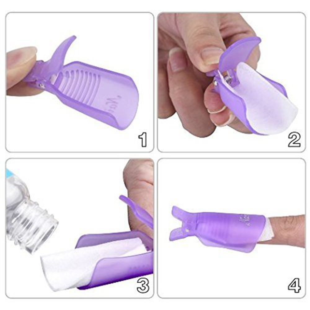 10Pcs Plastic Nail Art Soak Of - Hair Care Gel review and price
