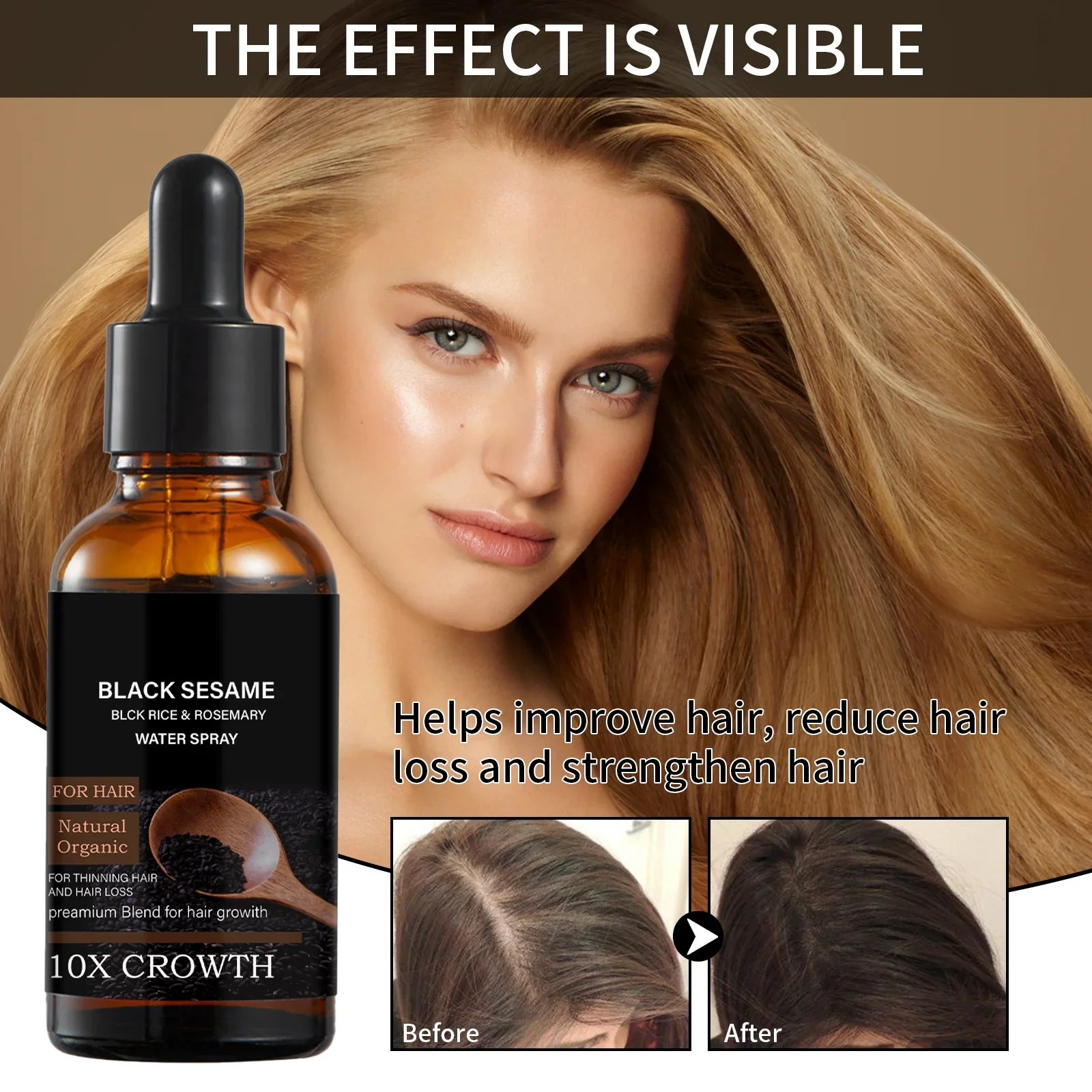 Black Sesame Hair Growth Serum - Caffeine Hair Serum review and price